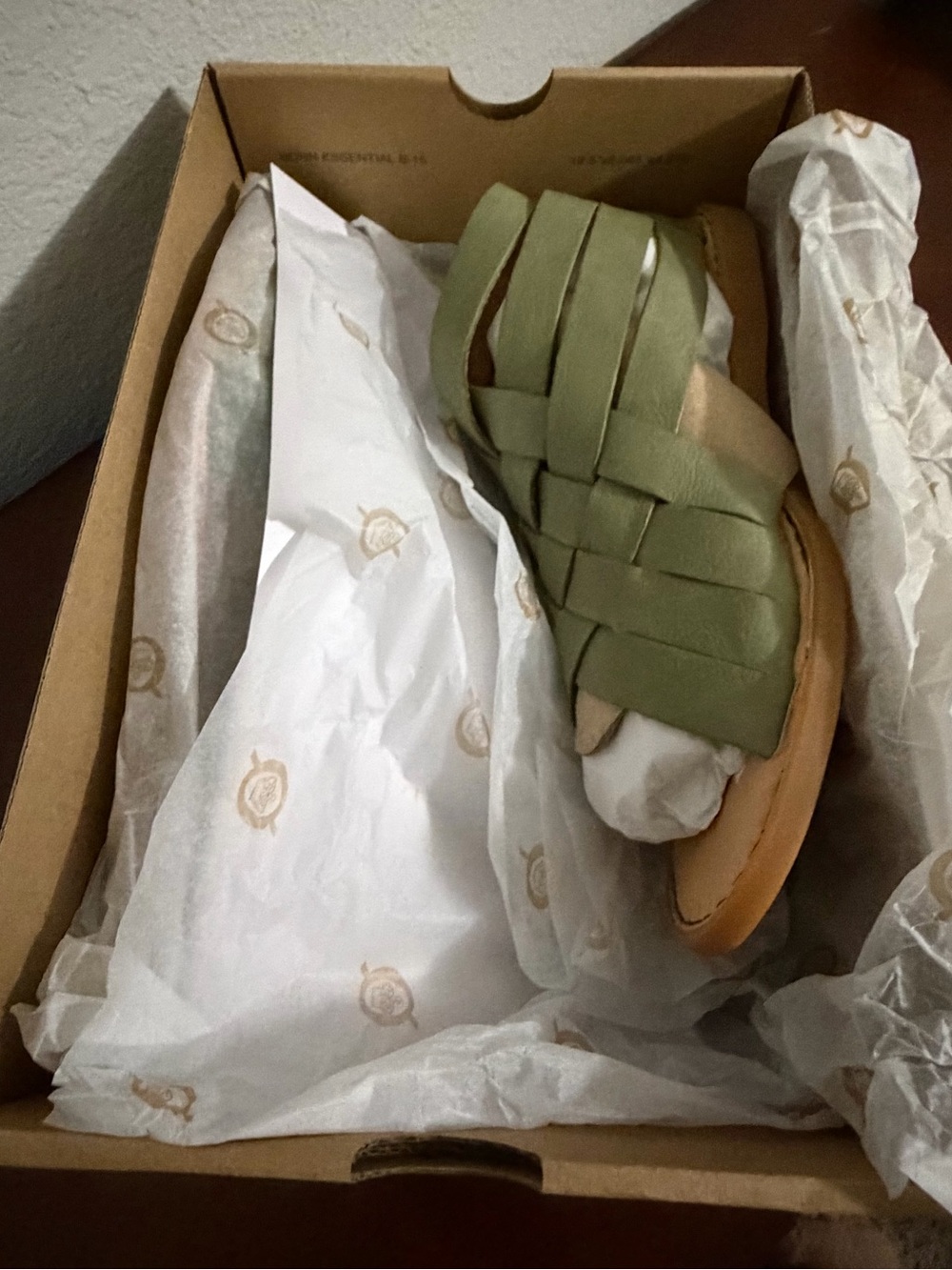 Born Olive Woven Leather Zip-Back Sandals - Picture 3 of 8